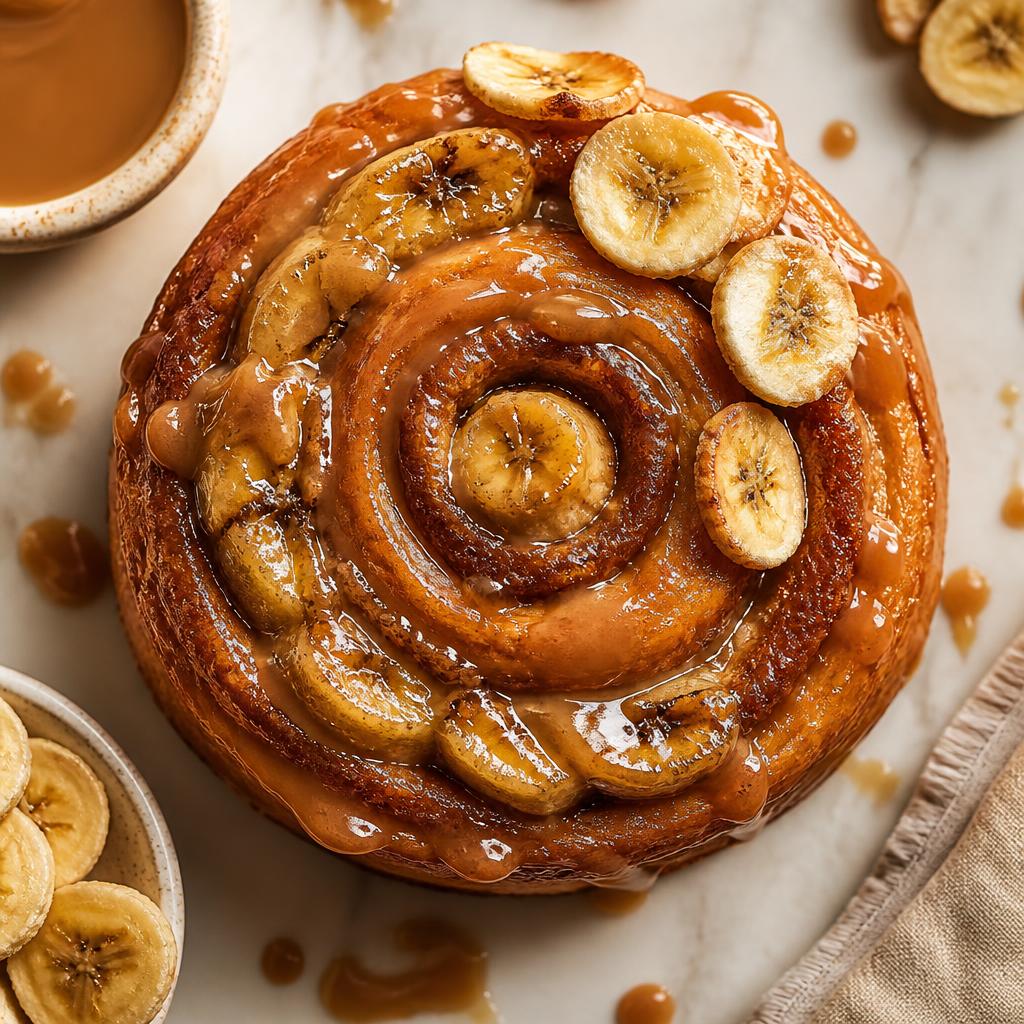 Cinnamon roll Banana Dulce de Leche