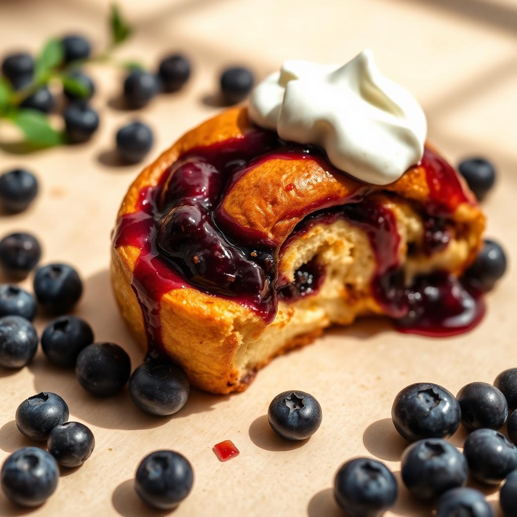 Cinnamon roll Blueberry Cheesecake
